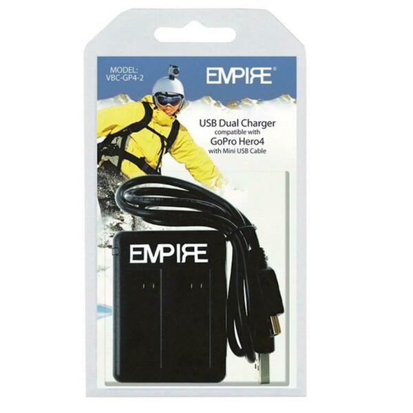 Empire USB Dual Charger for GoPro Hero4 VBC-GP4-2